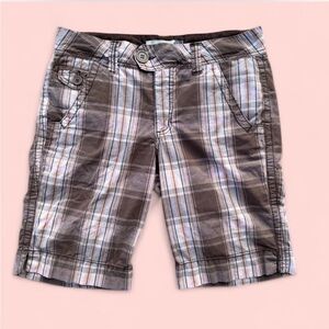 Y2K Plaid and Preppy Bermuda Shorts